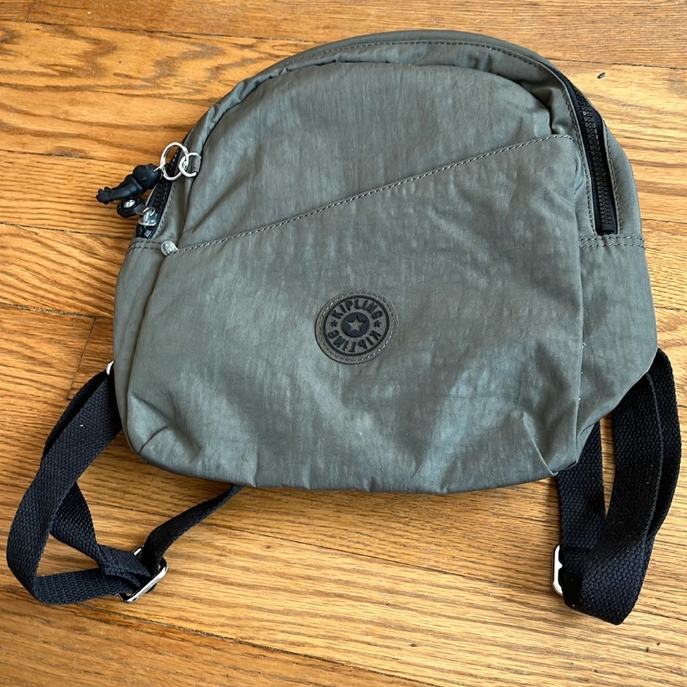 NWOT Kipling Cory Backpack green/grey color